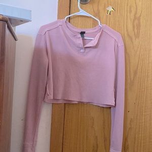 Pink cropped long sleeve